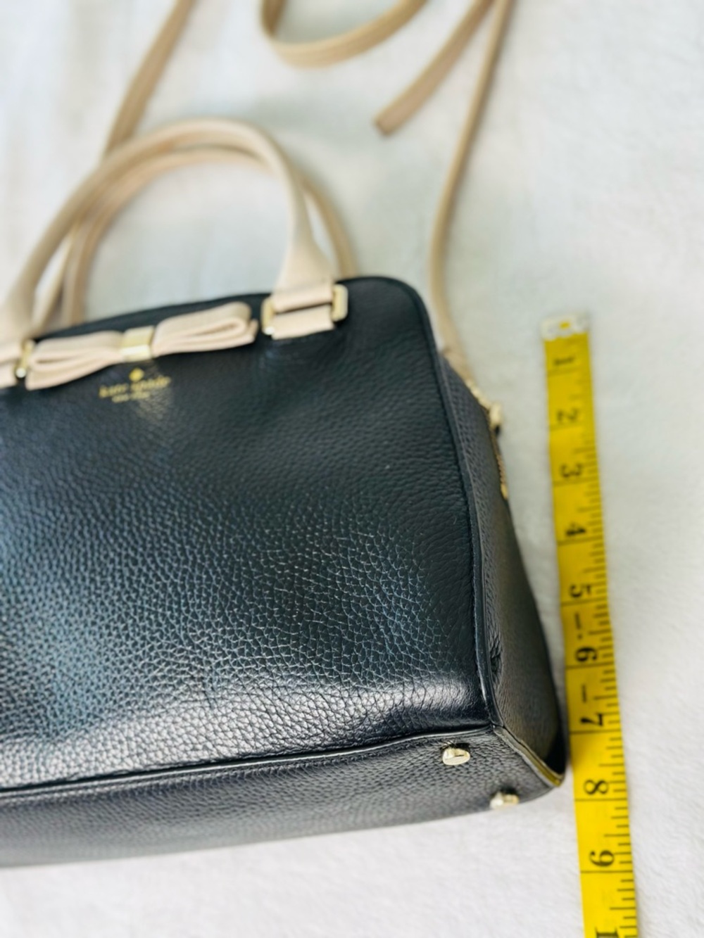 Kate Spade New York Henderson Street Sawyer Satchel Bag In Black/ Pumice Color - Picture 9 of 15